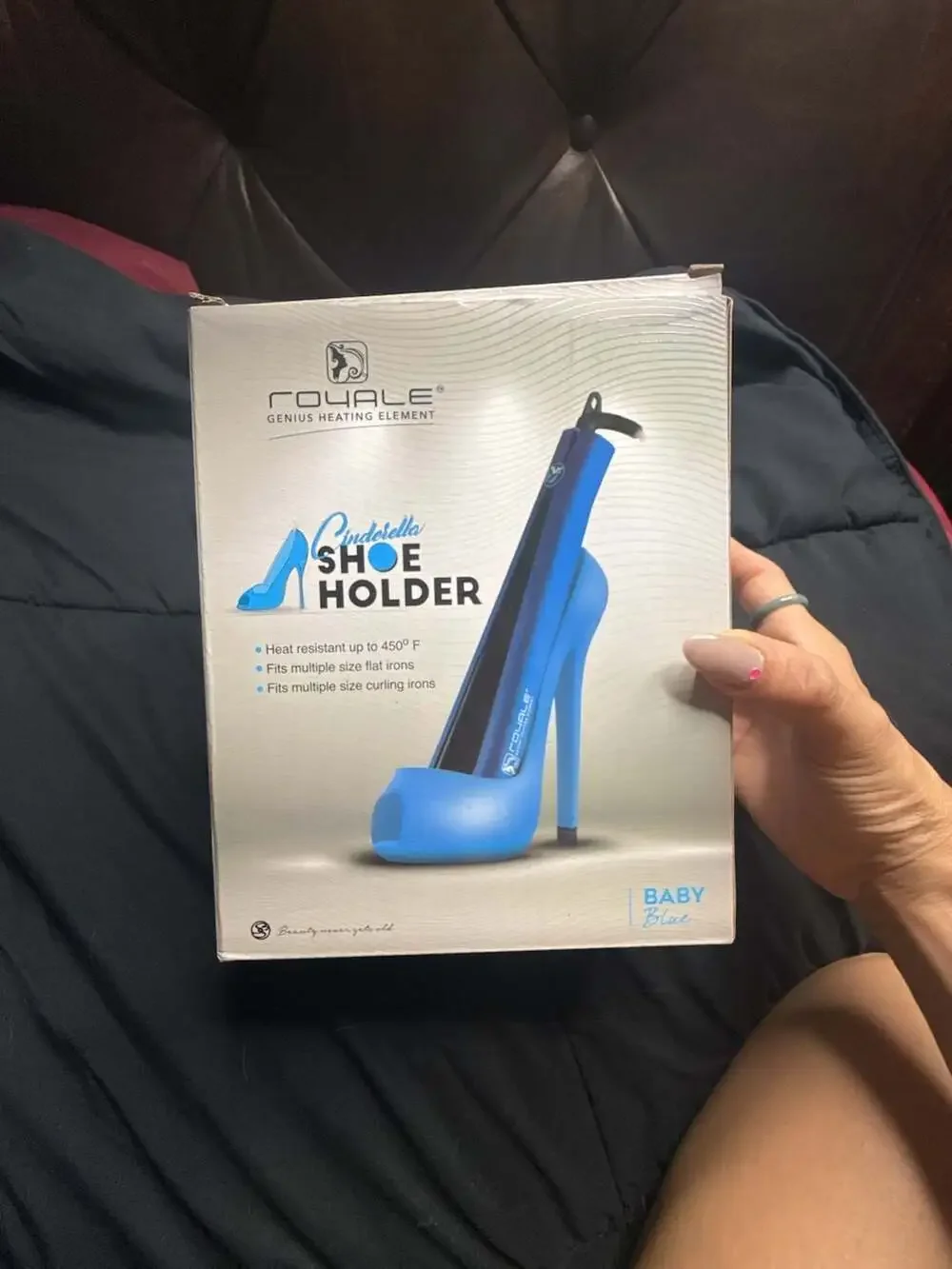 Royale Cinderella Shoe Hair Straightener and Curling Iron Holder Baby Blue